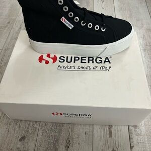 Superga Men's Black Canvas Sneakers